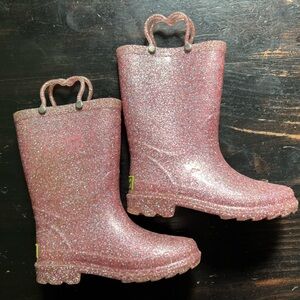 Western Chief Glittery Pink Rain Boots